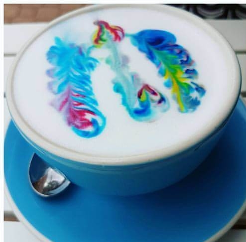 Brisbane Piggy Back Cafe colorful coffee art