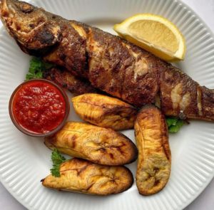 Panama Food Plantains and Grilled Fish