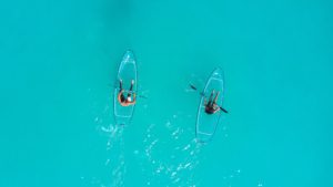 transparent clear kayaking St Lucia