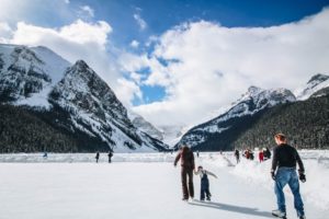 Ice Skate Lake Louise Banff Alberta Canada