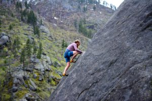 Granite rock climb Norway Svolværgeita