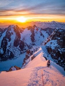 sunset Chamonix Mont Blanc