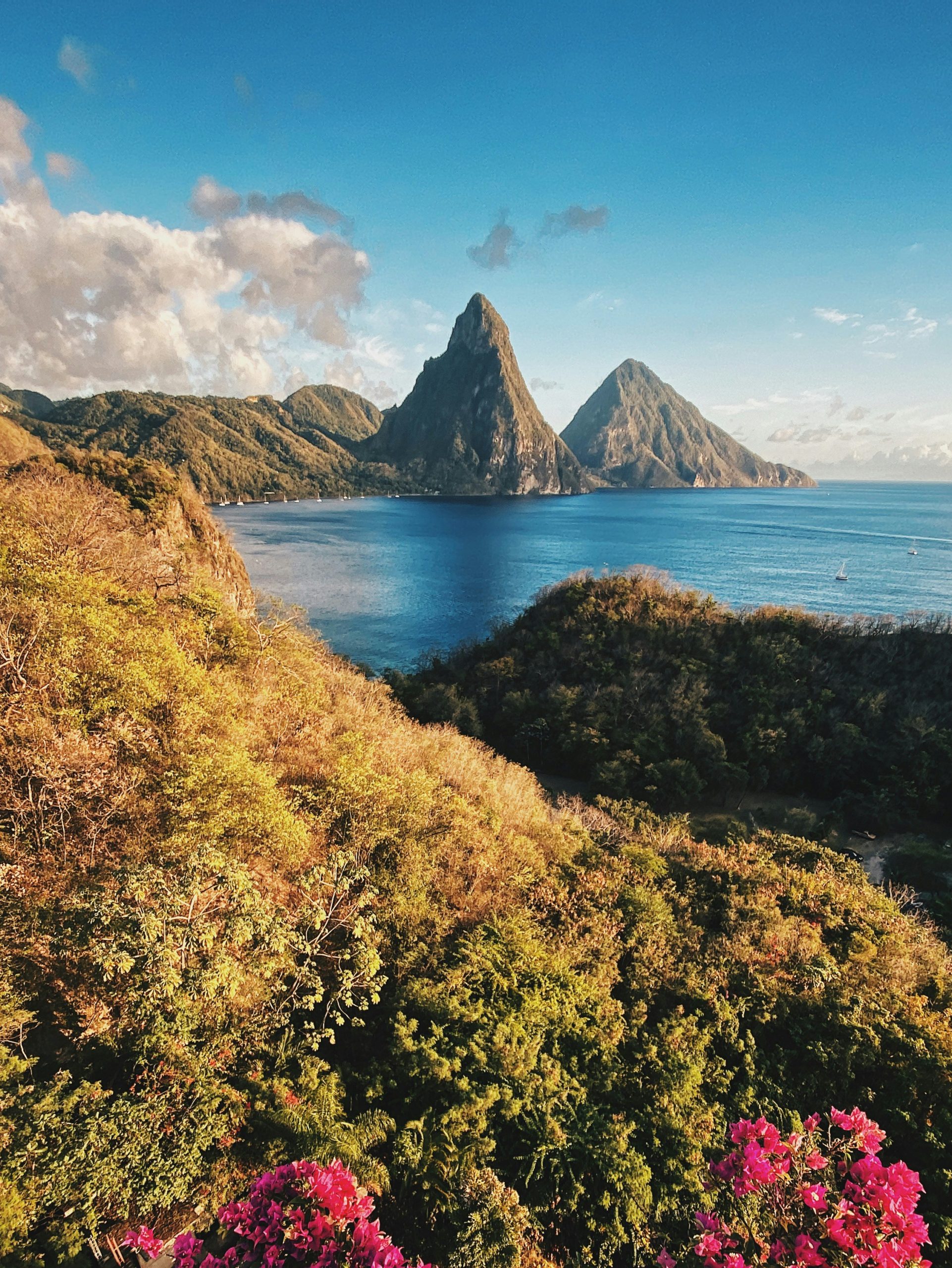 The pitons St Lucia