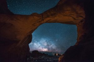 Stargazing at The Windows in Arches National Park